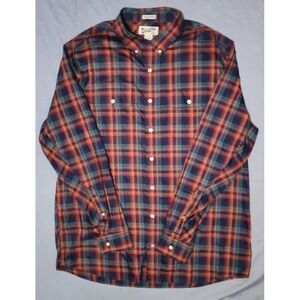 Duluth Shirt Mens XL Tall Standard Fit Multicolor Plaid Untucked Button Down